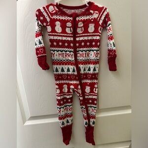 Little Sleepies- 6-12 months, Festive Fair Isle Zippy, gently used.